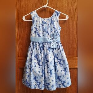 Gymboree Girl's Size 6 Blue Floral Spring/Summer Dress